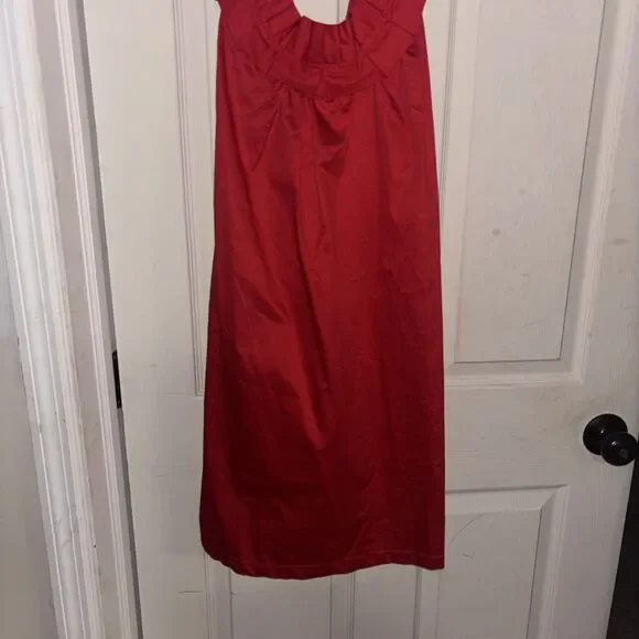 Zara Trafaluc Ruffled Off-Shoulder Dress Women’s Med Red Bodycon festive Mini - Picture 4 of 8